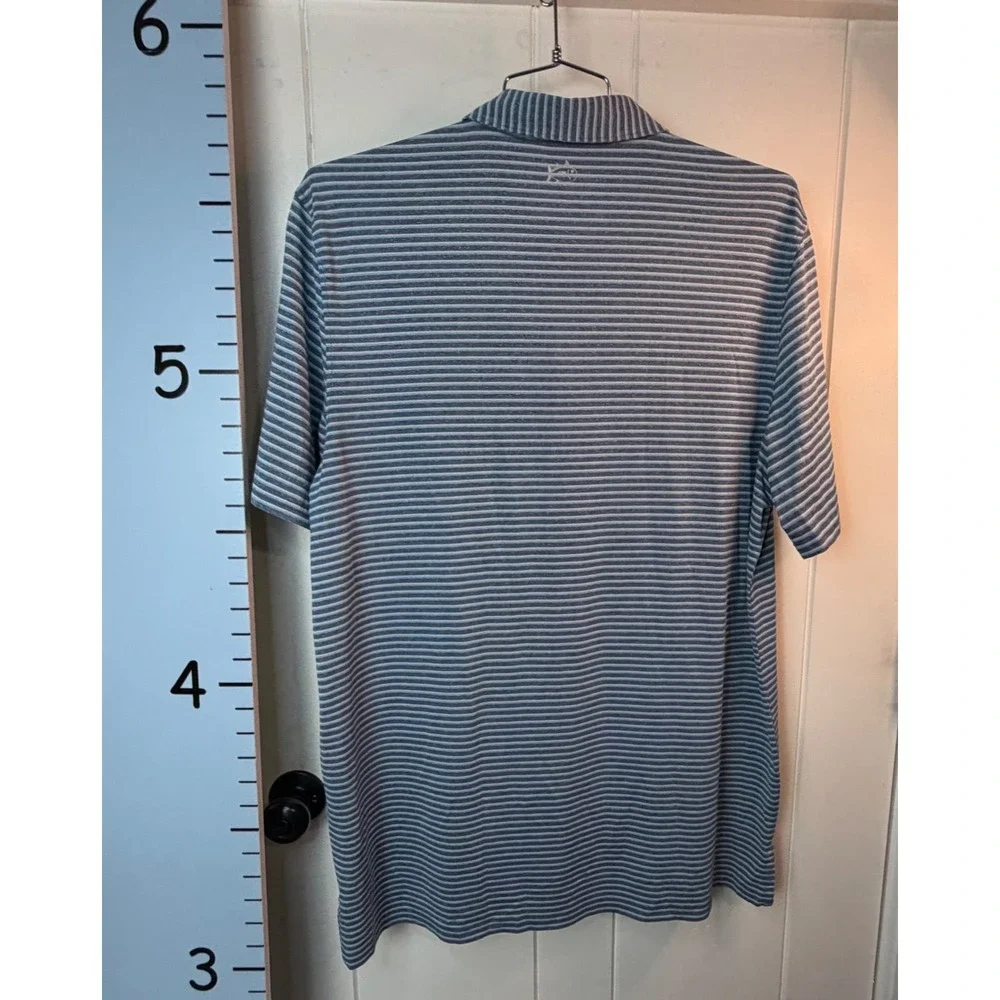 Southern Tide Blue Stripe Cotton Polo Shirt Men's XL Preppy Golf Sporty Casual - Picture 3 of 8